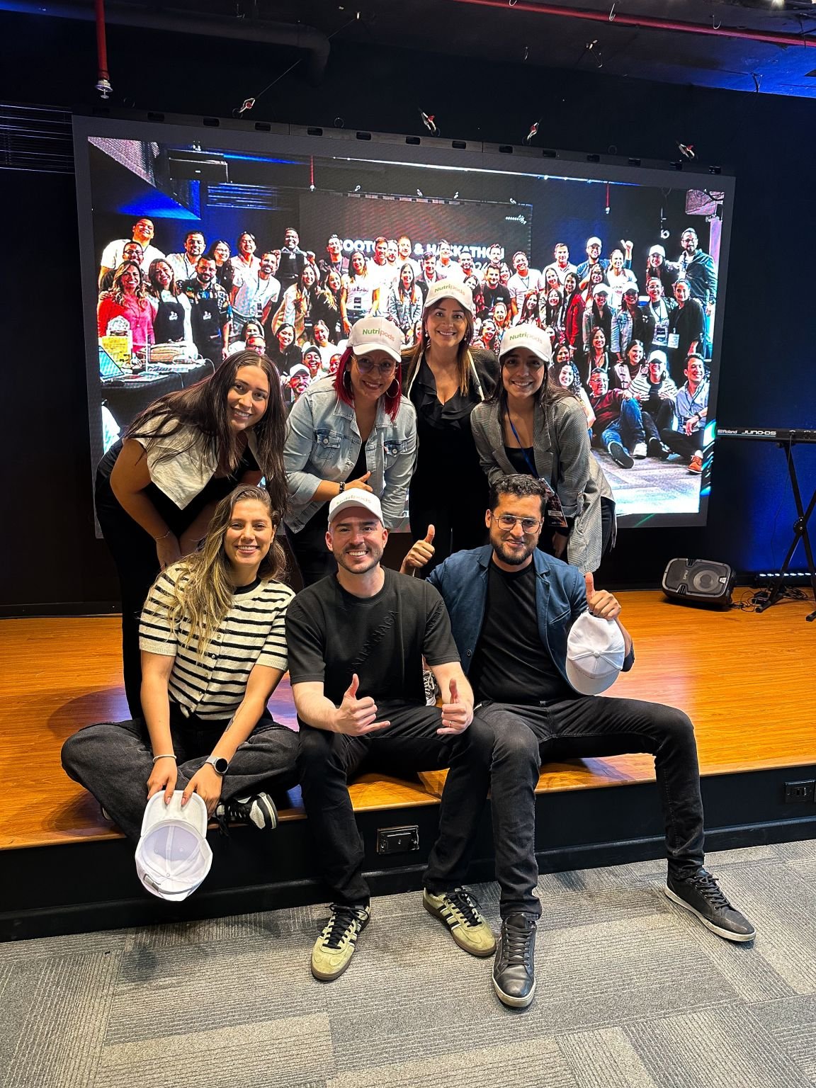 The winning team at the Grupo Nutresa hackathon