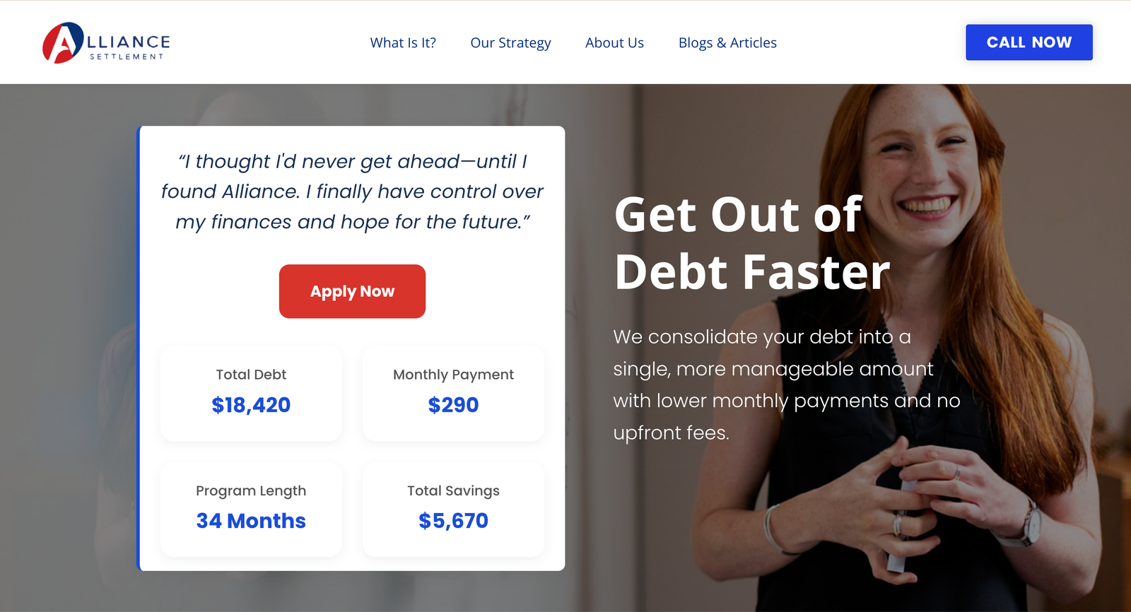 Alliance Settlement homepage